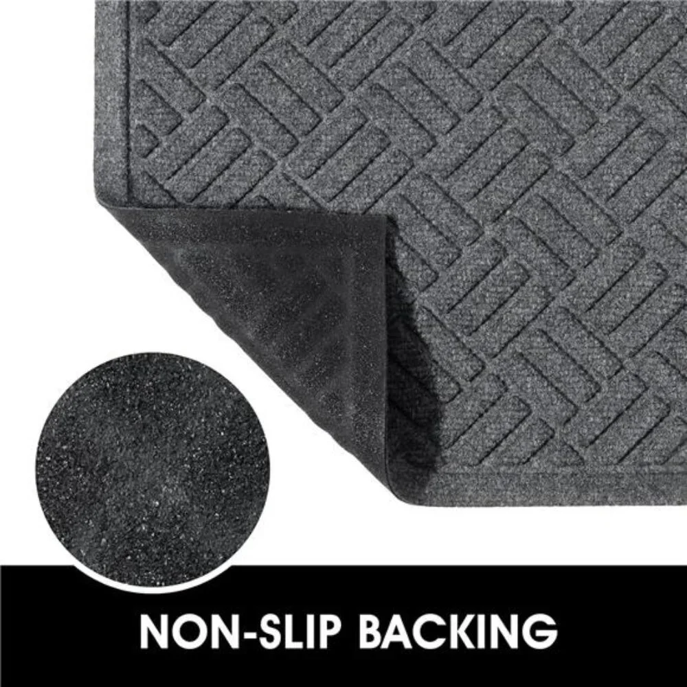 Front Door Mat 2 Pack Indoor and Outdoor Welcome Mat, Absorbent and Away Water